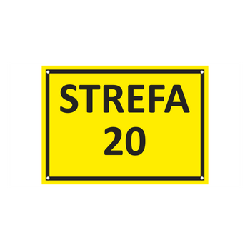 Znak strefa zagrożenia wybuchem - STREFA 20 z polipropylenu kanalikowego (TN405)