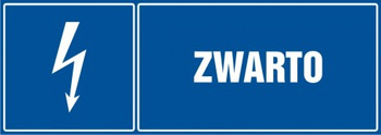 Znak Zwarto na Folii Samoprzylepnej (HH004)