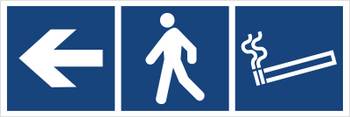 Znak palarnia (kierunek w lewo) (865-05)