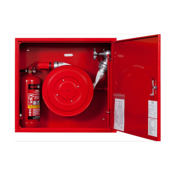 Hydrant wewnętrzny zawieszany uniwersalny DN52 (wąż na zwijadle) z miejscem na gaśnicę obok - SUPRON