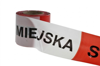 Taśma ostrzegawcza STRAŻ MIEJSKA 80mm/100m