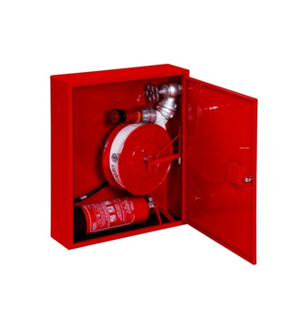 Hydrant wewnętrzny zawieszany DN52 (wąż na zwijadle) z miejscem na gaśnicę pod spodem - BOXMET