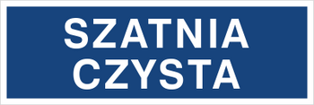 Znak szatnia czysta na płycie PCV (801-46)