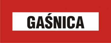Znak gaśnica na płycie PCV (BC117)