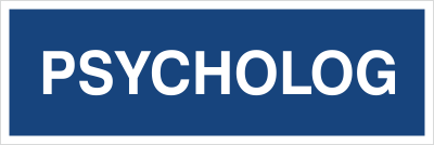 Znak psycholog na płycie PCV (801-226)