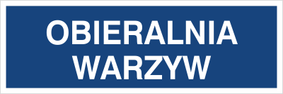 Znak obieralnia warzyw na Folii Samoprzylepnej (801-211)
