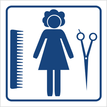 Znak fryzjer damski (823-84)