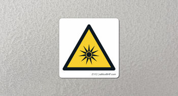 Oznaczenie Uwaga! Promieniowanie optyczne (Z112)