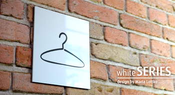 Znak Szatnia whiteSERIES