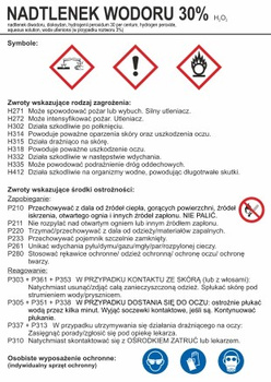 Znak Nadtlenek wodoru 30% (LC013)