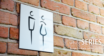 Znak Toaleta (WC) whiteSERIES