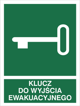 Znak klucz do wyjścia ewakuacyjnego (117-01) Techem