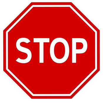 Znak zakazu METALOWY (B20) drogowy STOP