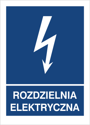 Znak rozdzielnia elektryczna na Folii Samoprzylepnej (530-26)