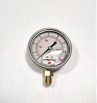 Manometr glicerynowy do badania hydrantów 0-16 bar, G 1/4, 63 mm