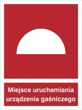 Znak miejsce uruchamiania urządzenia gaśniczego na Folii Świecącej (228)