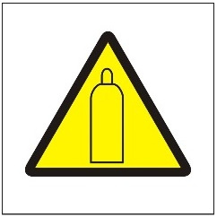 Znak ostrzeżenie przed gazami technicznymi na Folii Samoprzylepnej (321)