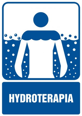 Znak Hydroterapia na Folii Samoprzylepnej (RF024)