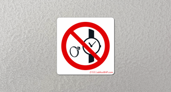 Oznaczenie Zakaz noszenia biżuterii (Z153)