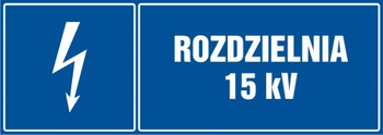 Znak Rozdzielnia 15kV na płycie PCV (HH028)