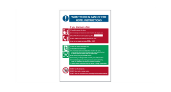 Instrukcja PPOŻ dla pomieszczeń hotelowych w języku angielskim (IN017EN)