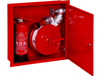 Hydrant wewnętrzny wnękowy DN52 (wąż na zwijadle) z miejscem na gaśnicę obok - BOXMET