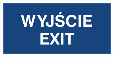 Znak wyjście exit na Folii Samoprzylepnej (816-10)