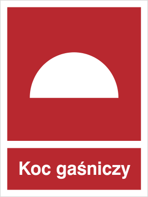 Znak koc gaśniczy na płycie PCV (232)