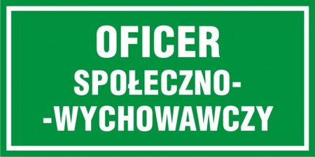 Znak Oficer Społeczno-Wychowawczy na płycie PCV (NF008)