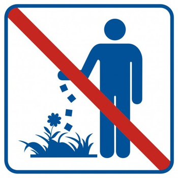 Znak Nie śmiecić na Folii Samoprzylepnej (RA516)