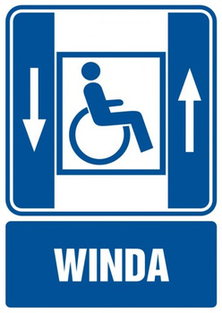 Znak Dźwig osobowy dla niepełnosprawnych (RB005)