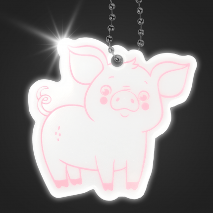 Zawieszka odblaskowa Świnka brelok