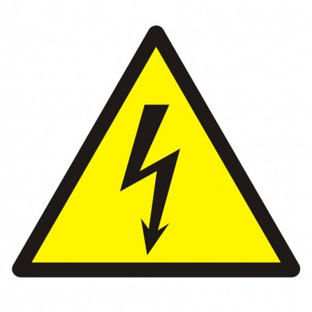 Znak ostrzeżenie przed napięciem elektrycznym na Folii Samoprzylepnej (GDW012)