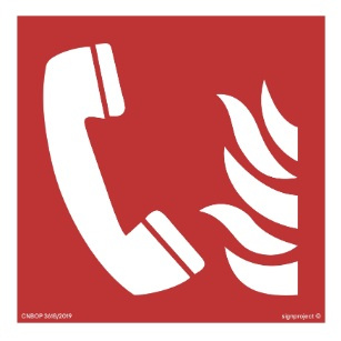 Znak telefon alarmowania pożarowego (BF006) Signproject