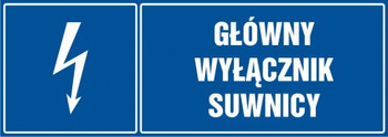 Znak Główny wyłącznik suwnicy na Folii Samoprzylepnej (HH035)