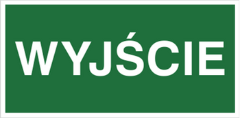 Znak wyjście (816-01) Techem