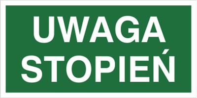 Znak uwaga stopień (152) Techem