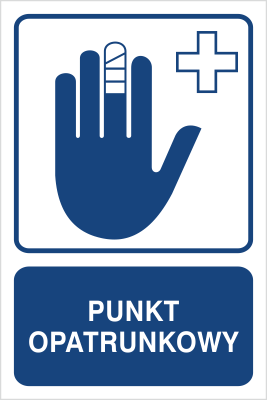 Znak punkt opatrunkowy na Folii Samoprzylepnej (823-135)