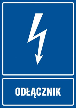 Znak Odłącznik na płycie PCV (HG010)