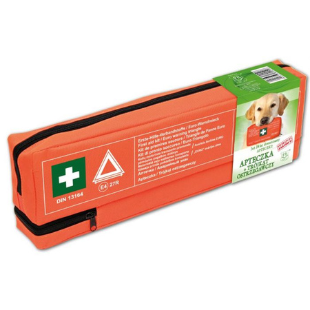 Apteczka samochodowa pierwszej pomocy DIN 13164 Combi + trójkąt (zestaw)