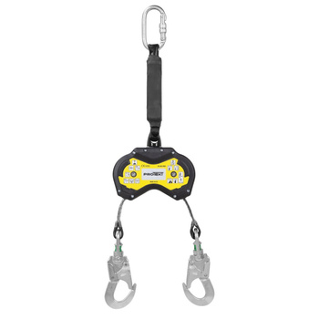 Podwójne urządzenie samohamowne z zatrzaśnikami DWR 040S  PROTEKT