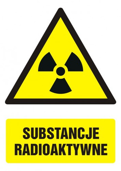 Znak Substancje radioaktywne na Folii Samoprzylepnej (GF012)