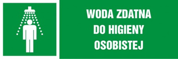 Znak Woda zdatna do higieny osobistej płyta zwykła PCV (NA103)