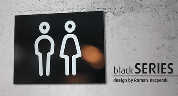 Znak Toaleta (WC) blackSERIES