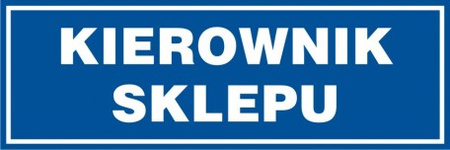 Znak Kierownik sklepu (PB038)