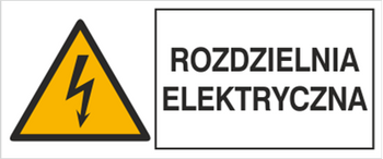 Znak Rozdzielnia elektryczna na Folii Samoprzylepnej (330-20b)