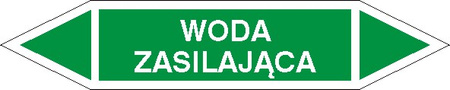 Tabliczka na rurociągi Woda zasilająca znak na płycie PCV (R-W30)