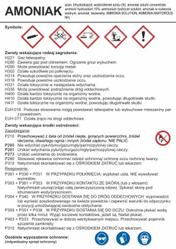 Znak Amoniak (LC023)
