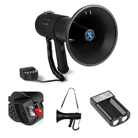 Megafon Vonyx MEG075 75W Czarny Matowy bluetooth USB