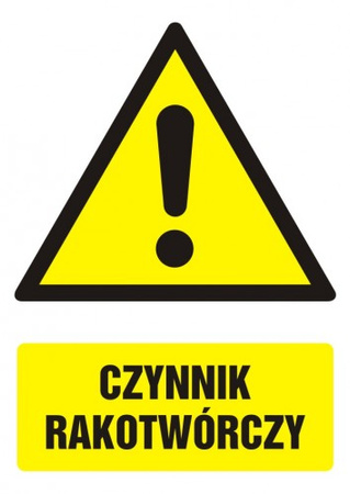 Znak Czynnik rakotwórczy na płycie PCV (GF004)